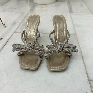 Loeffler Randall Leather Bow Heeled Sandal